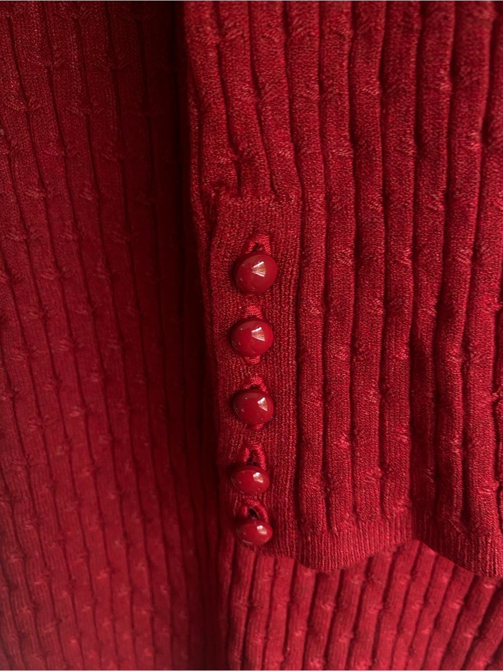 NWT Sezane Pull Dita Red Ribbed Long-Sleeve Sweater Size XS - Picture 8 of 12